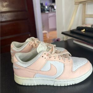 Nike Women's Pink and White Sneakers